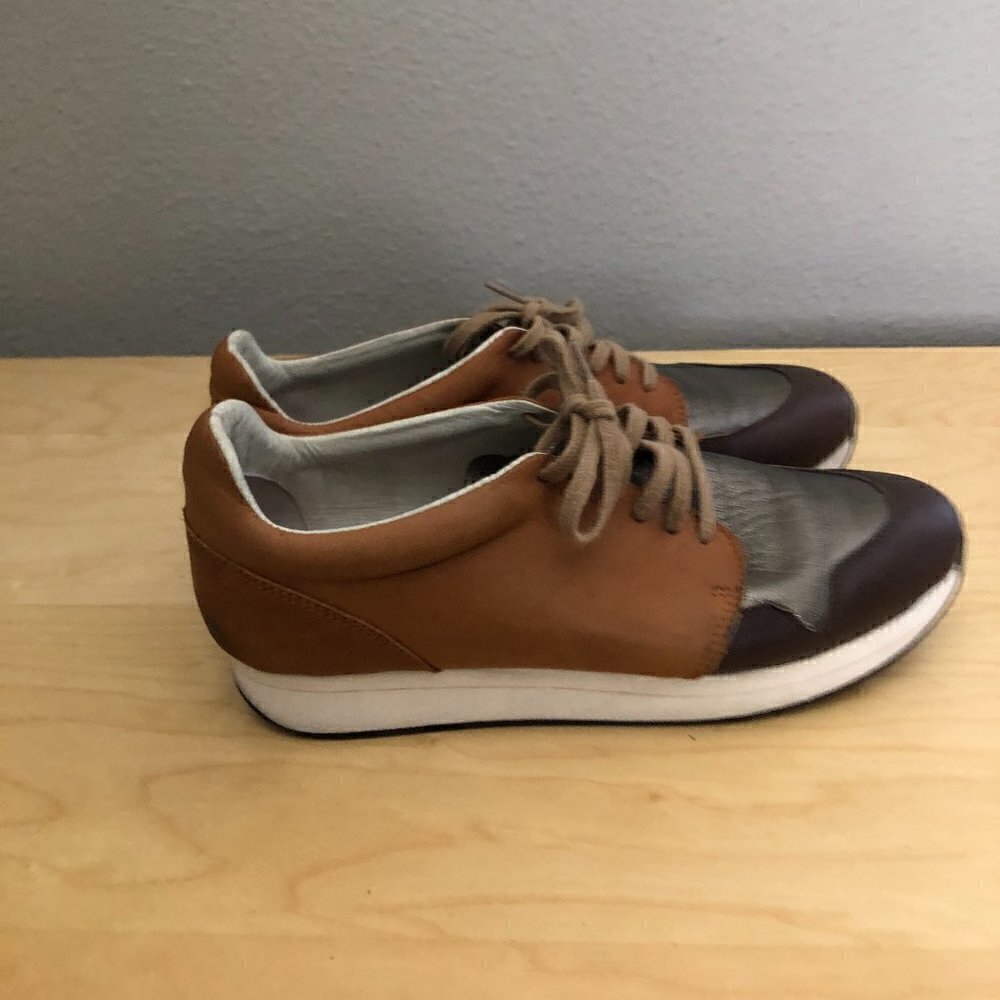 Rachel Comey Leather Sneakers Women's Size 5 Tan Brown Bronze Lace Up